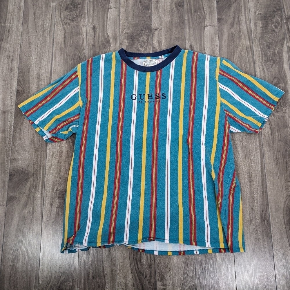 Guess Original Spell Out Retro Tshirt Extra Large